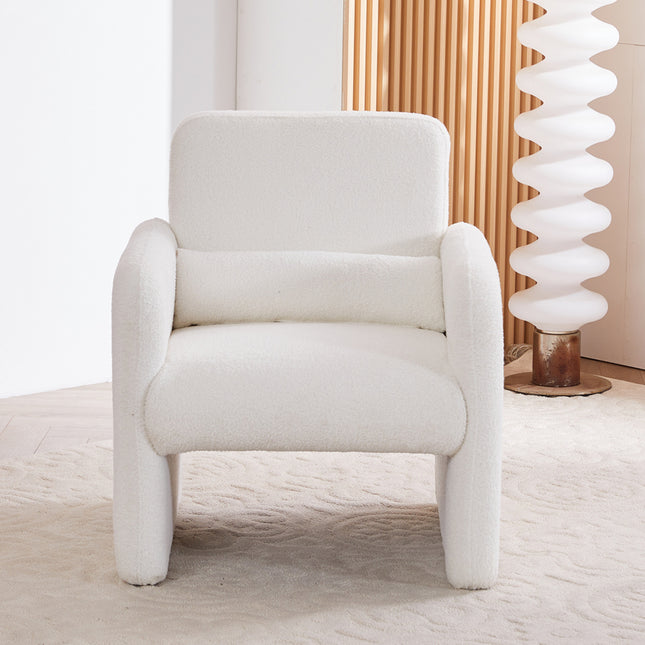 Modern Accent Chair with Lumbar Pillow