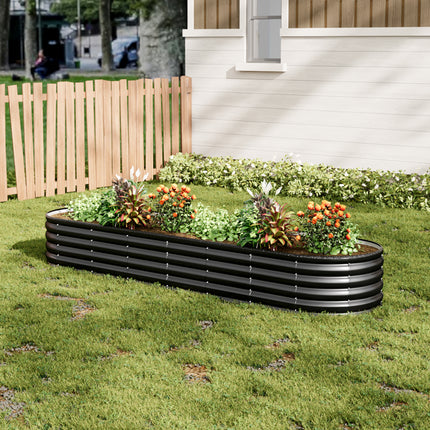Oval-Shaped Galvanized Steel Raised Garden Bed
