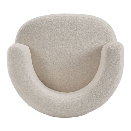 Curved Upholstered Single Sofa Accent Chair