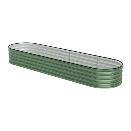 Oval-Shaped Galvanized Steel Raised Garden Bed