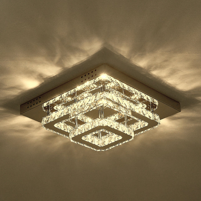 Modern LED Ceiling Light Crystal Chandelier Lamp 40CM Dimmable