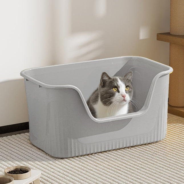 Open Top Cat Litter Box with Scoop