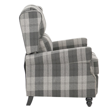 Fabric Upholstered Sofa Pushback Reclining Chair Armchair