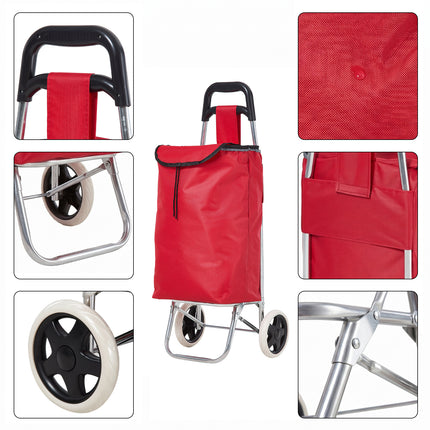 Portable 2-Wheel Shopping Trolley
