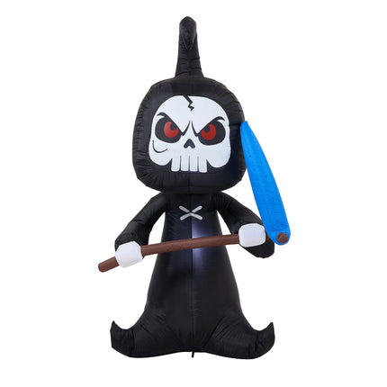 6.6FT Halloween Inflatable Grim Reaper Decoration with Built-in Lights