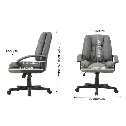 Swivel & Height Adjustable Office Chair with High Back