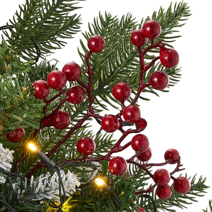 Artificial Christmas Tree with Decorations and LED Lights