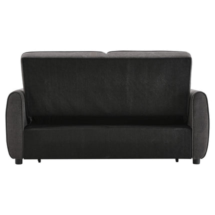 Grey Convertible Sofa Bed with 2 Pillows
