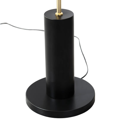 Simple Retro Floor Lamp with Fabric Lampshade