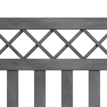 3 x 3ft Outdoor Cross Top Wooden Garden Gate Pedestrian Fence Yard Door
