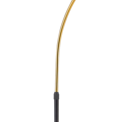 Modern Adjustable Arc Floor Lamp with Wood Tray