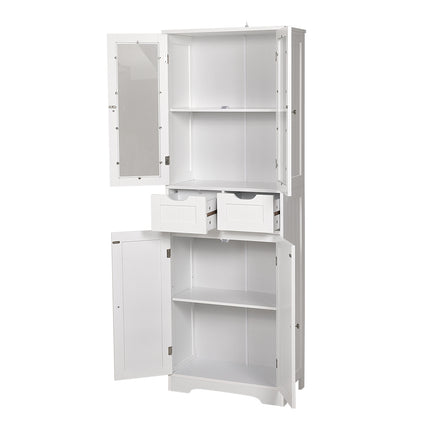 Modern Tall Glass Door Cabinet for Bathroom