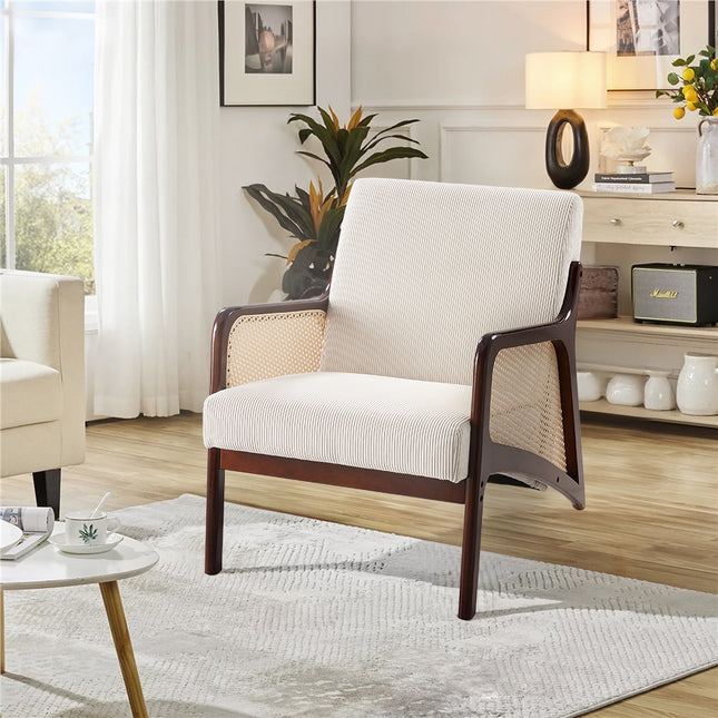Modern Corduroy Upholstered Accent Armchair