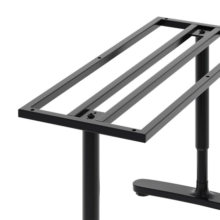 2Pcs Black/ White Adjustable Height Table Underframe