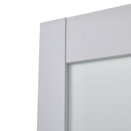 White Farmhouse Style MDF Wooden Barn Door with 183cm Sliding Kit