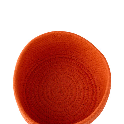 2-Piece Decorative Halloween Pumpkin Woven Baskets with Lids
