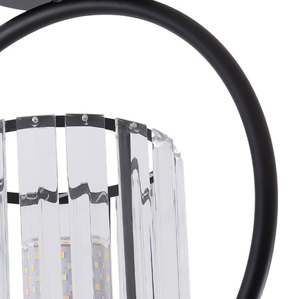 Semi Flush Mount Ceiling Light with Crystal Shade
