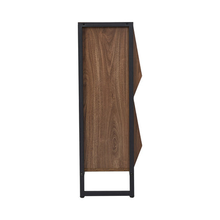 Three-Tier Shoe Organizer Shelf in Brown Modern Walnut