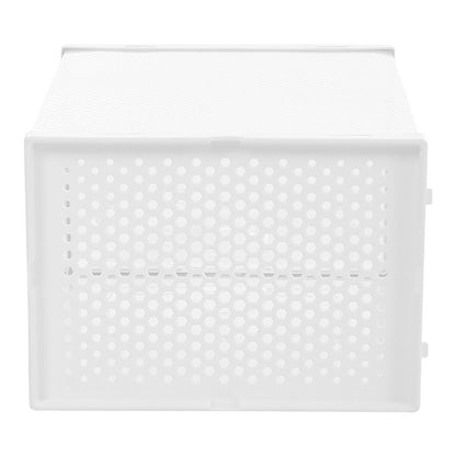 White 33.5cm 12pcs Clear Plastic Shoe Storage Boxes