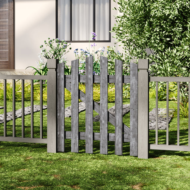 76x90cm Outdoor Wooden Garden Gate Fence Door