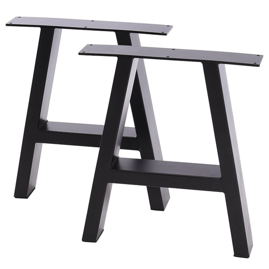 Set of 2 Metal Table Bench Legs Frames A-Frame Steel Base Stands 70x71CM
