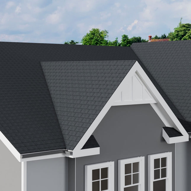 18Pcs/Pack Black 3-Tab Asphalt Shingles Rectangular Houses Shed Roofing Tiles