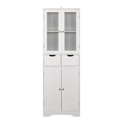 Modern Tall Glass Door Cabinet for Bathroom