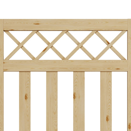 3 x 4ft Outdoor Cross Top Wooden Garden Gate Pedestrian Fence Yard Door