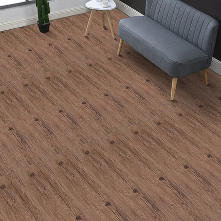 Rustic Lifelike Wood Grain Self-adhesive PVC Flooring 36Pcs