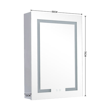 Rectangular 1 Door LED Dimmable Mirror Cabinet