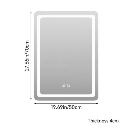 Anti-fog Bathroom Mirror with Dimmable LED Light