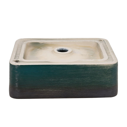 Ceramic Countertop Washbasin Vessel Sink with Waste Kit