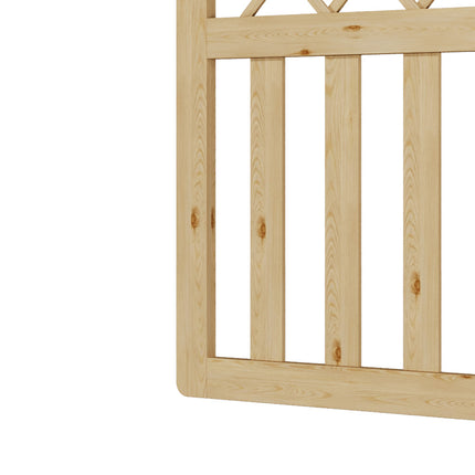 4x3ft Outdoor Cross Top Wooden Garden Gate Pedestrian Fence Yard Door