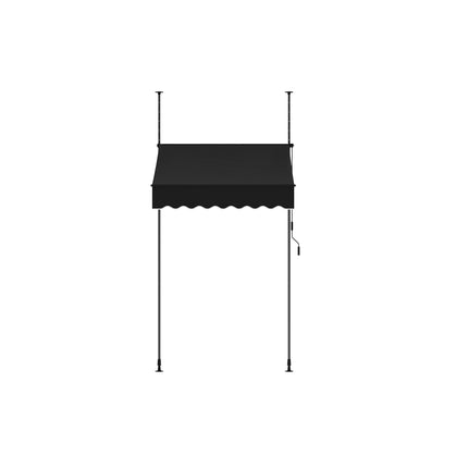 Outdoor Manual Retractable Patio Awning with Hand Crank 150-300cm W