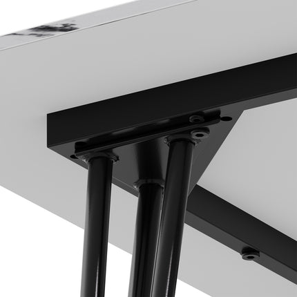 Modern Dining Table with MDF Tabletop & Metal Legs