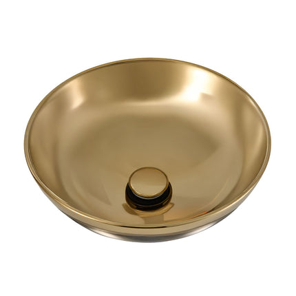 Round Ceramic Countertop Washbasin Vessel Sink