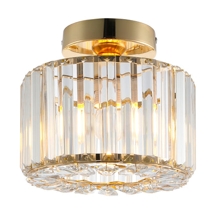 Gold 23cm Crystal Ceiling Light for Living Room and Balcony