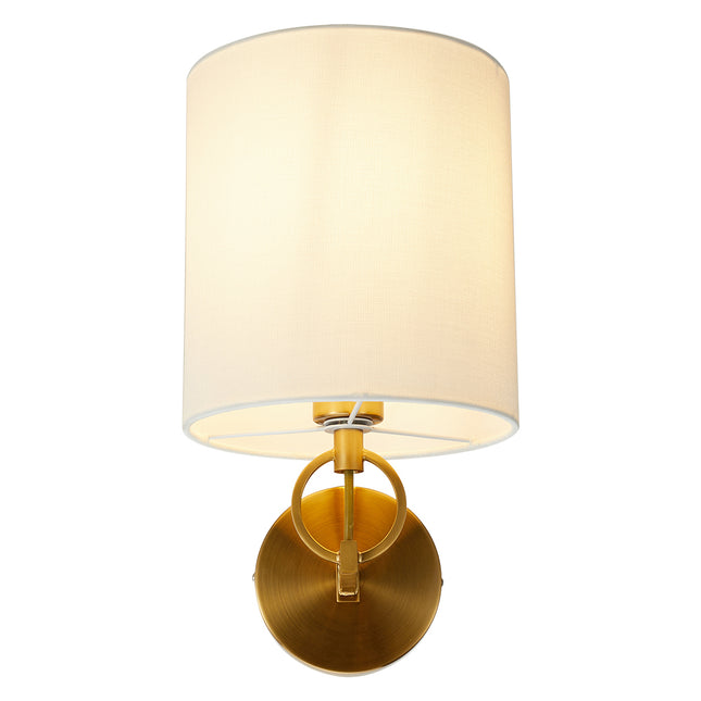 Metal Wall Light with Fabric Lampshade