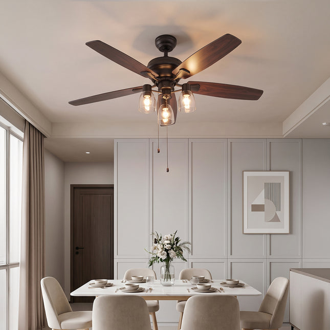 52-Inch Ceiling Fan Light with Remote