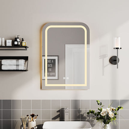 Wall-Mounted Bathroom Adjustable LED Vanity Mirror with Demister