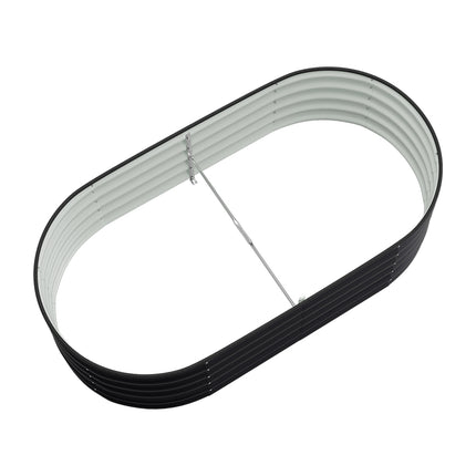 Oval-Shaped Galvanised Steel Raised Garden Bed