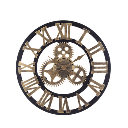 Industrial Large Retro Silent Wall Clock for Home Decor