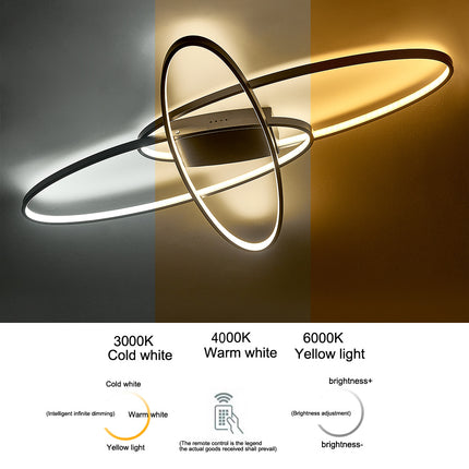 90CM Oval LED Chandelier Ceiling Light  Dimmable