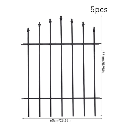 5Pcs Metal Garden Fences