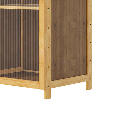 5-Tier Narrow Bookcase Storage Cabinet with Acrylic Door