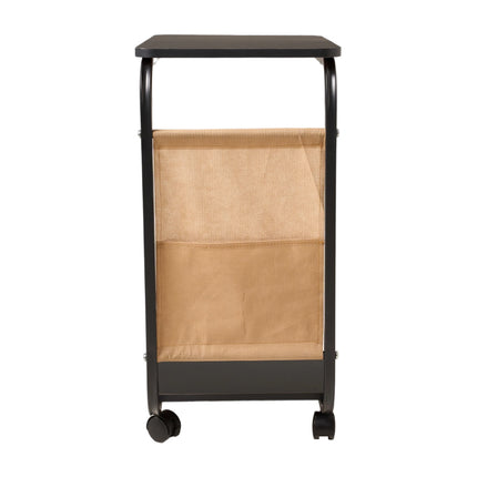 C-Shaped Side Table with Storage Bag