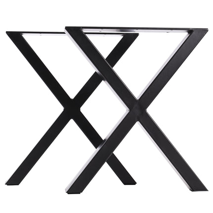 Industrial Metal X-Shaped Legs for Tables Desks for DIY Set of 2