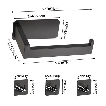 4pcs Self Adhesive Stainless Steel Bathroom Hardware Set