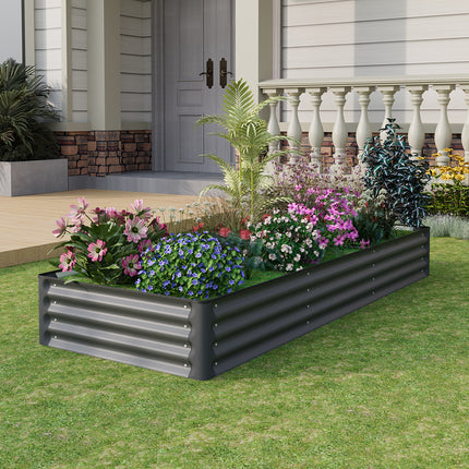 Rectangular Galvanized Steel Raised Garden Bed 240cm x 90cm