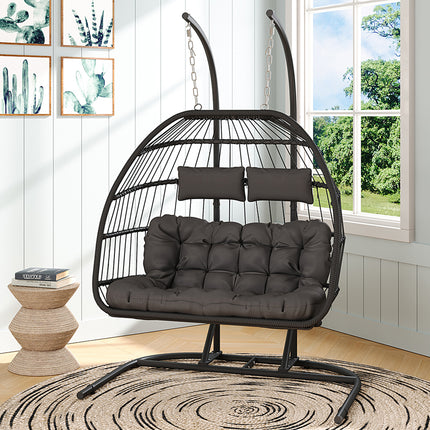 Outdoor Hanging 2-Seater Egg Chair